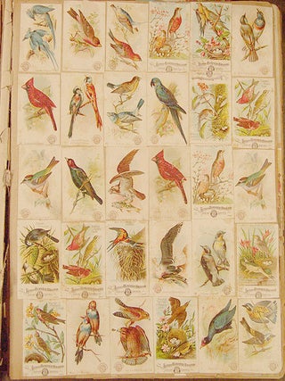 A scrap album containing an exceptional collection of American advertising and trade cards