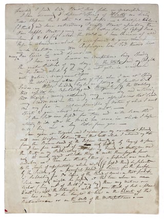 Autograph letter signed "J. J. Audubon" to naturalist Richard Harlan, discussing Audubon's publication of "The Birds of America"