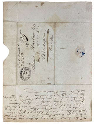 Autograph letter signed "J. J. Audubon" to naturalist Richard Harlan, discussing Audubon's publication of "The Birds of America"
