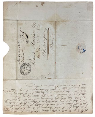 Autograph letter signed "J. J. Audubon" to naturalist Richard Harlan, discussing Audubon's publication of "The Birds of America"